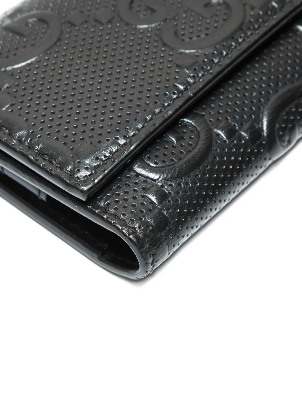 GUCCI Pre-owned 2015-2025 Gg-embossed Key Case In Black