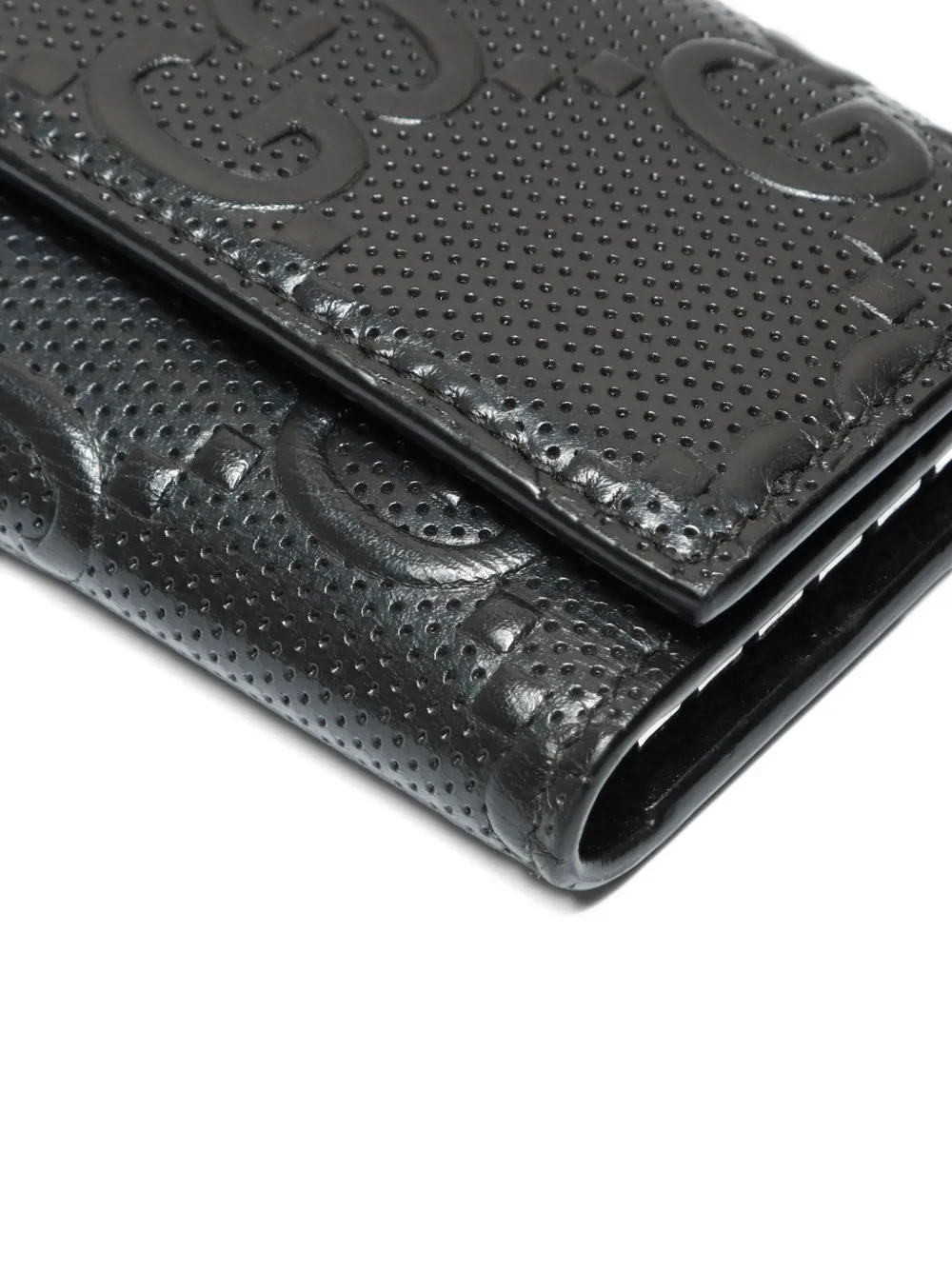 GUCCI Pre-owned 2015-2025 Gg-embossed Key Case In Black