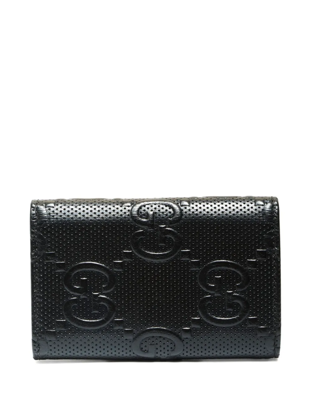 Click to view more detailed imagery on our partner's website Pre-owned Gucci 2015-2025 Gg-embossed Key Case In Black
