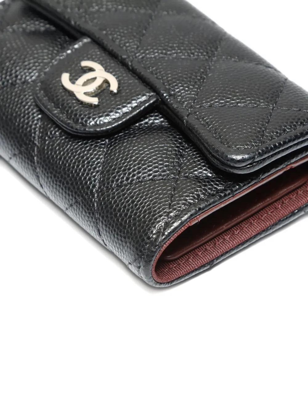 Pre-owned Chanel 2021-2022 Classic Flap Keycase In Black