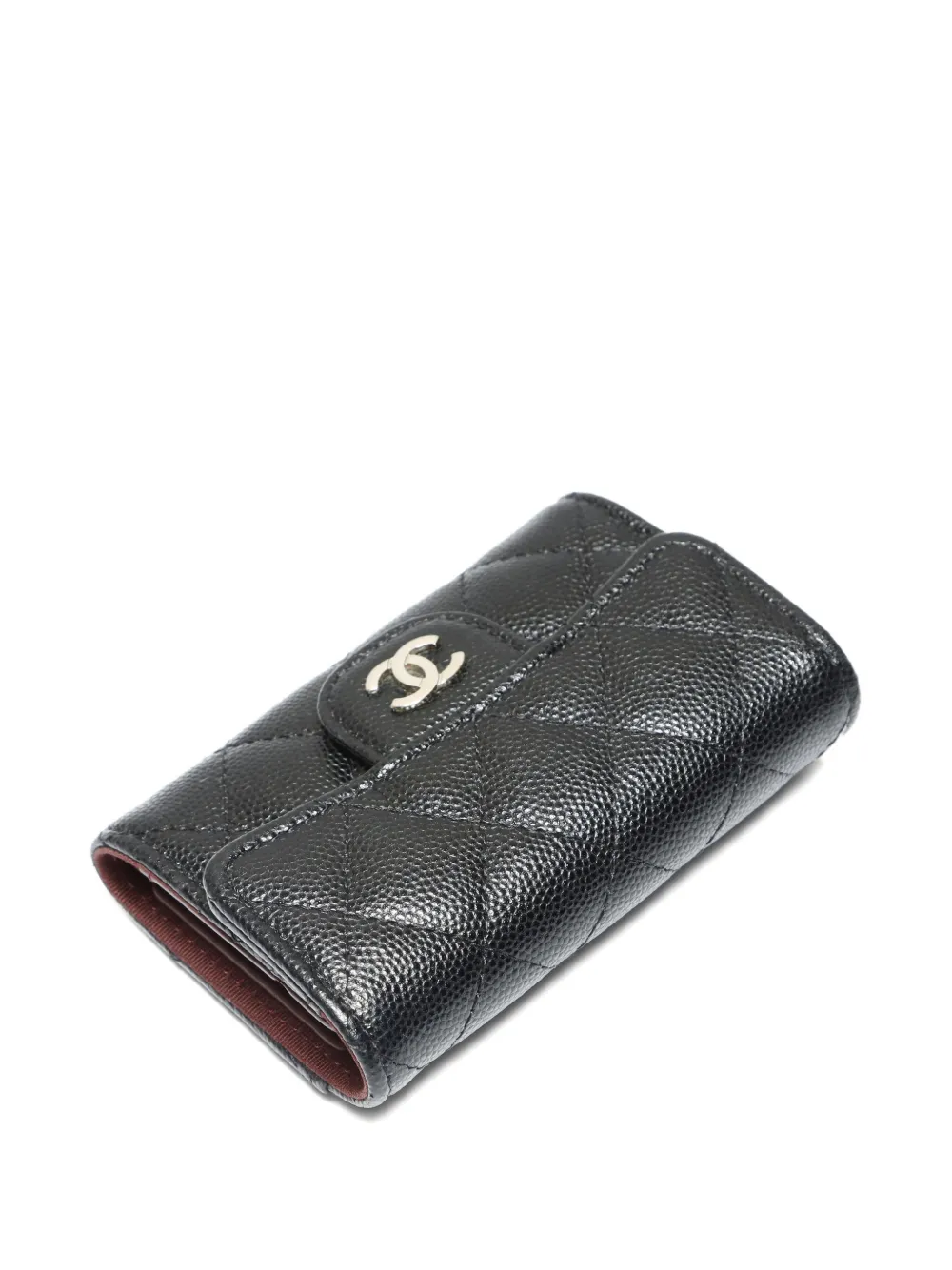 Pre-owned Chanel 2021-2022 Classic Flap Keycase In Black