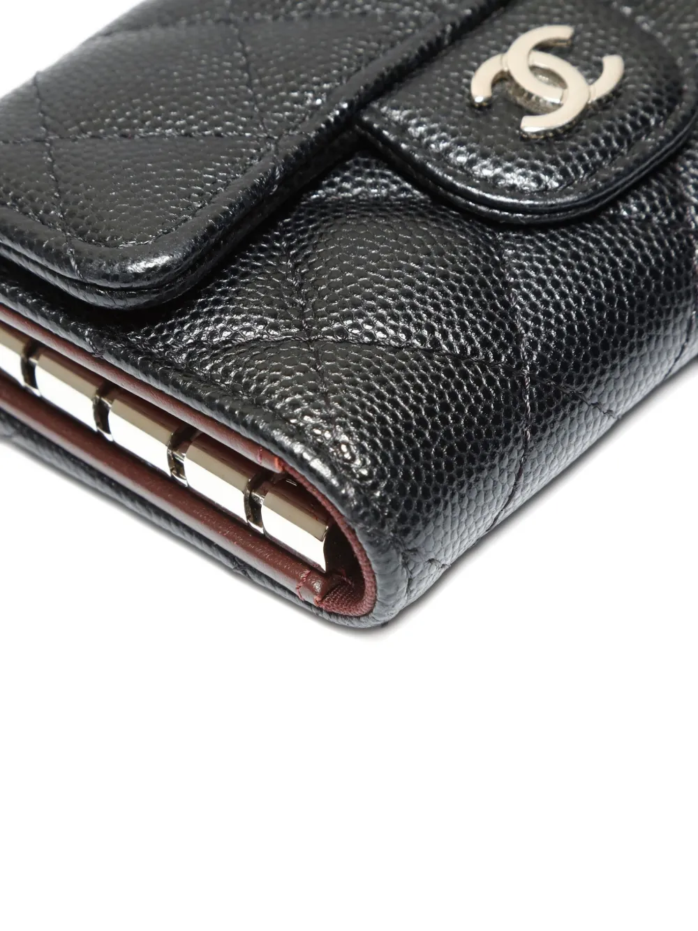 Pre-owned Chanel 2021-2022 Classic Flap Keycase In Black