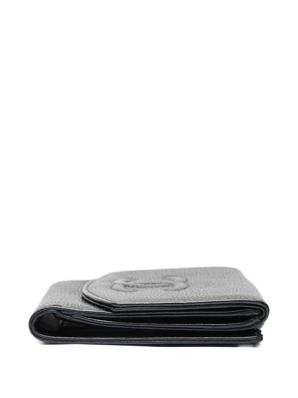 Pre-owned Chanel 2000-2002 Cc Wallet In Black