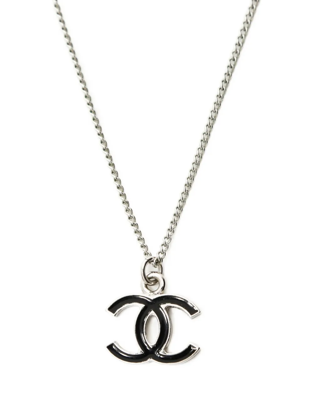 CHANEL Pre-owned 2006 Interlocking Cc-pendant Necklace In Silver
