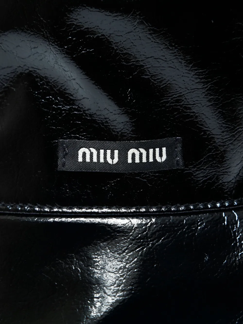 Pre-owned Miu Miu Logo-patch Bucket Hat In Black