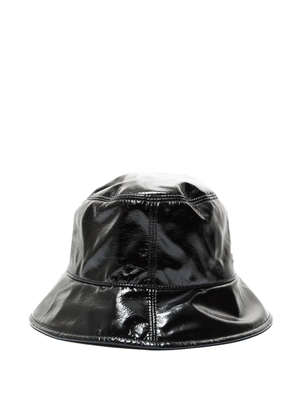 Pre-owned Miu Miu Logo-patch Bucket Hat In Black