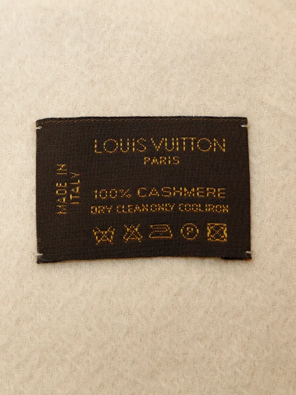 Louis Vuitton Pre-Owned fringed-detail Scarf Neutrals FARFETCH IE