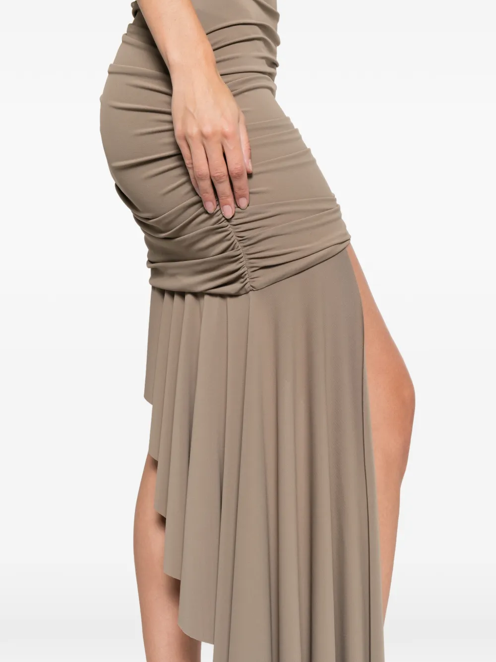 Amen Draped Mini Dress In Neutral