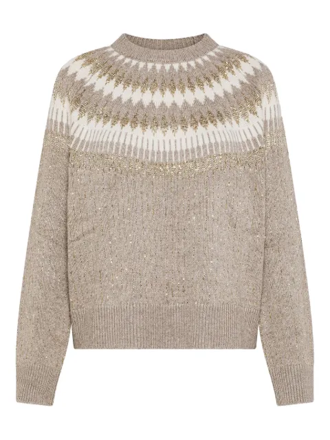 Seventy geometric-pattern sweater