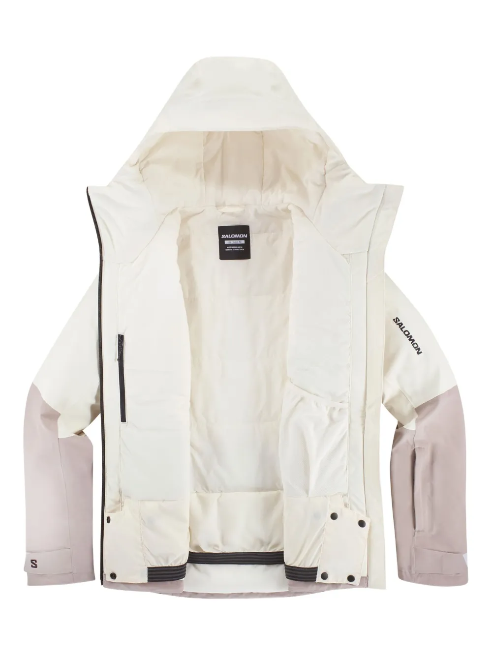 Salomon Hooded Colour-block Jacket In Neutral