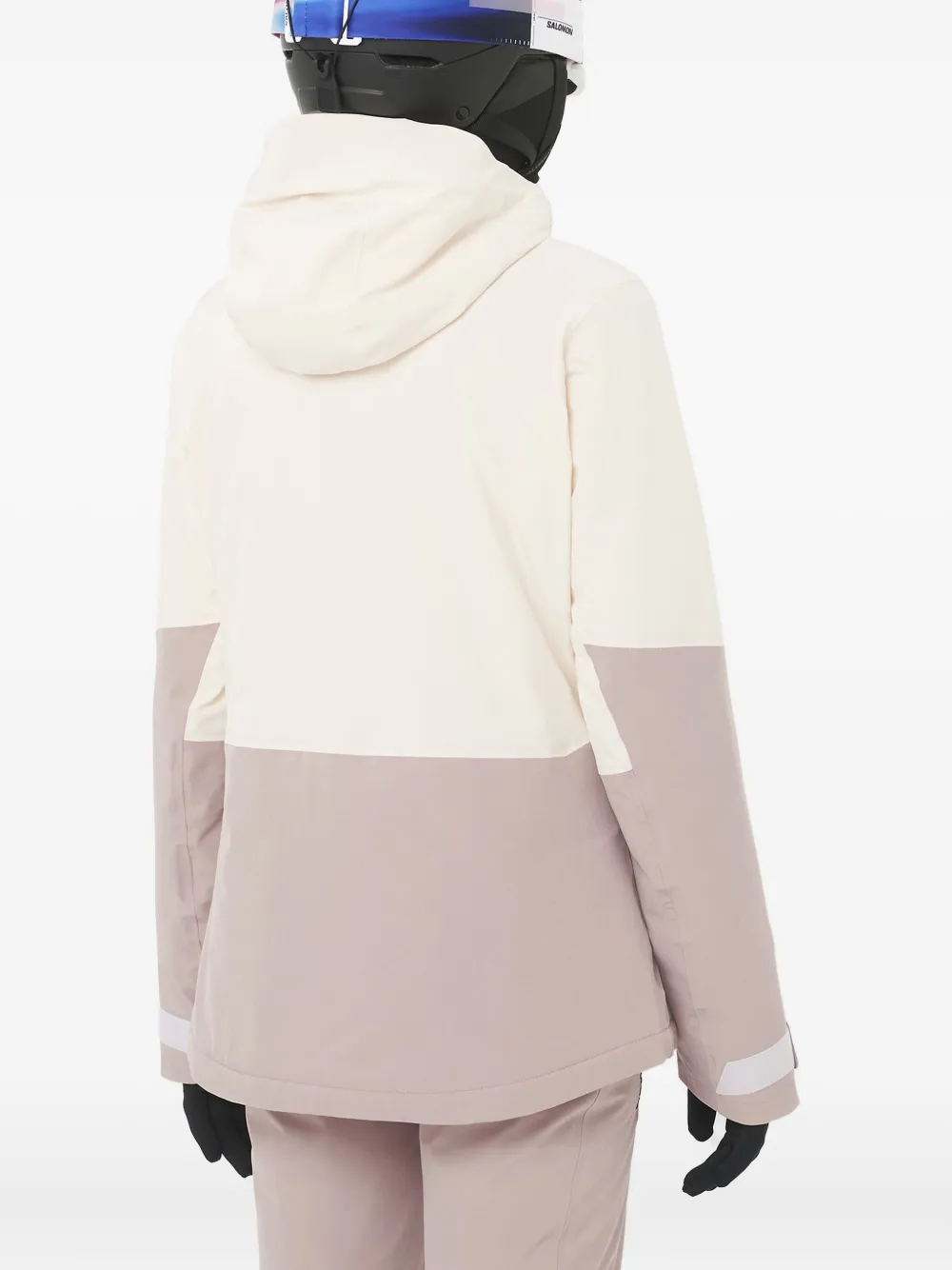 Salomon Hooded Colour-block Jacket In Neutral