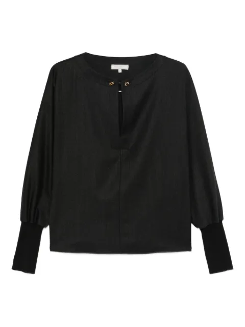 Antonelli keyhole detail long sleeve Top