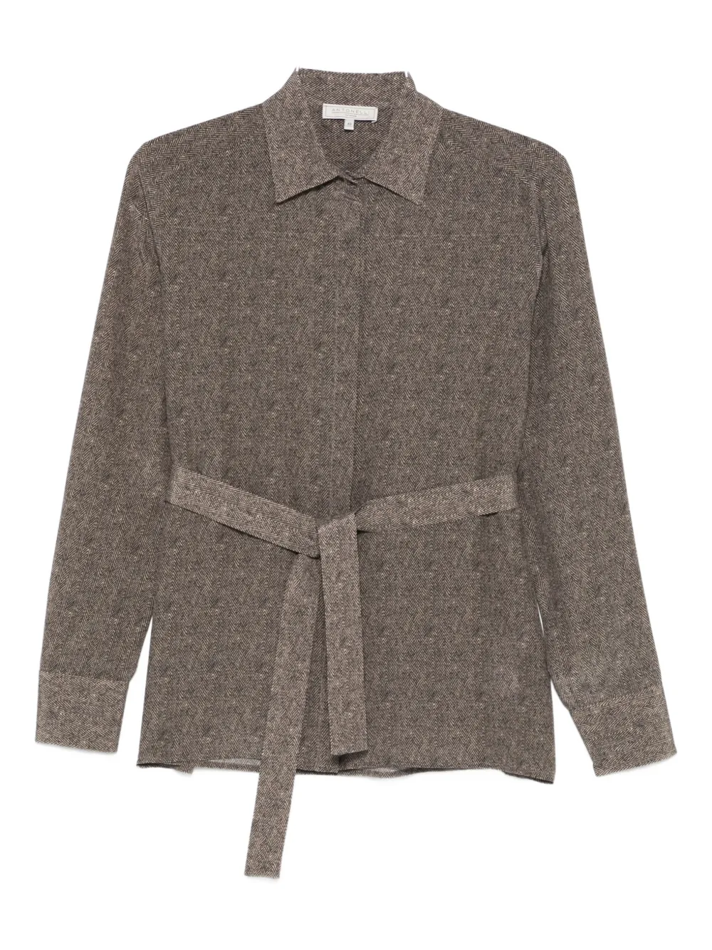 Antonelli Belted Top In Brown