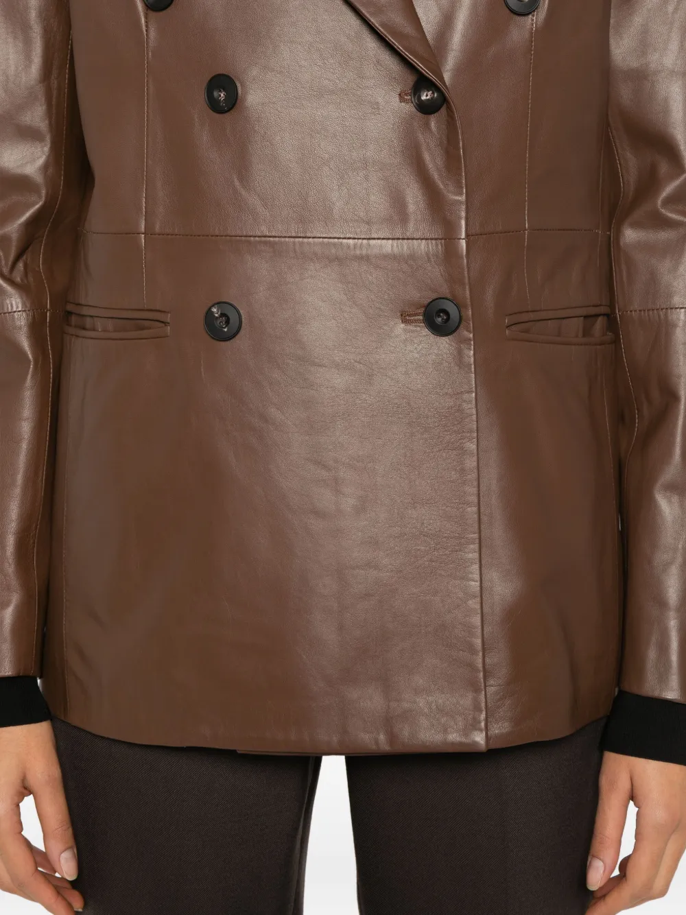 Antonelli Gin Tonic Double-breasted Pocket Blazer In Brown