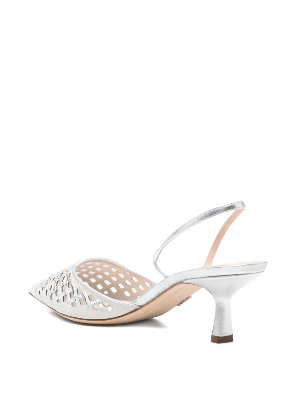 Rodo 50 mm muiltjes verfraaid met stras Zilver