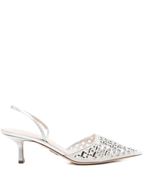 Rodo 50mm rhinstone-embellishment mules