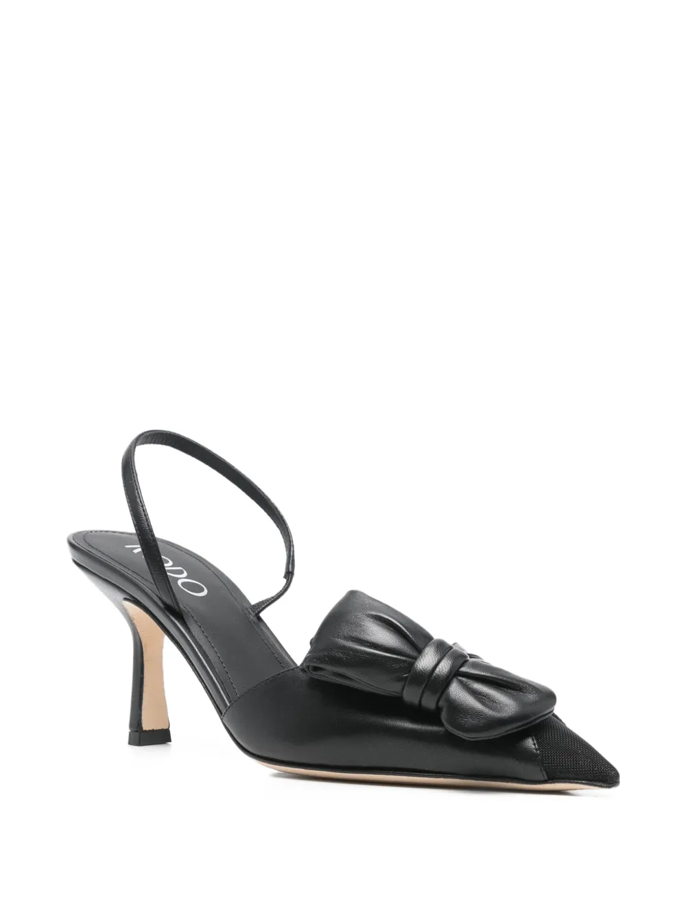 Rodo 80mm bow-embellishment mules Zwart