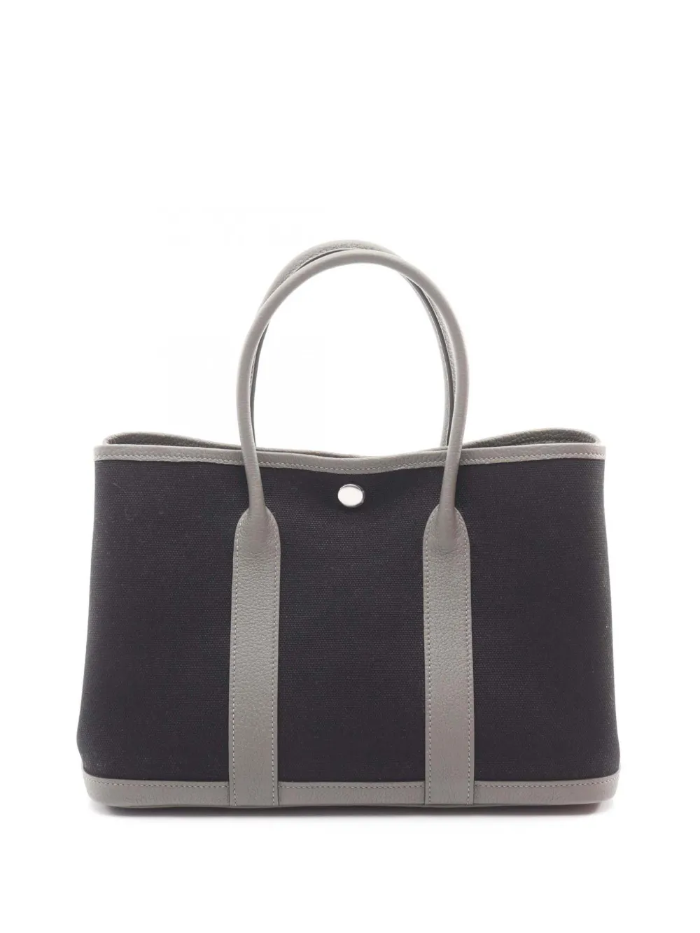 Pre-owned Hermes 2024 Toile And Negonda Garden Party Tpm Tote Bag In Black