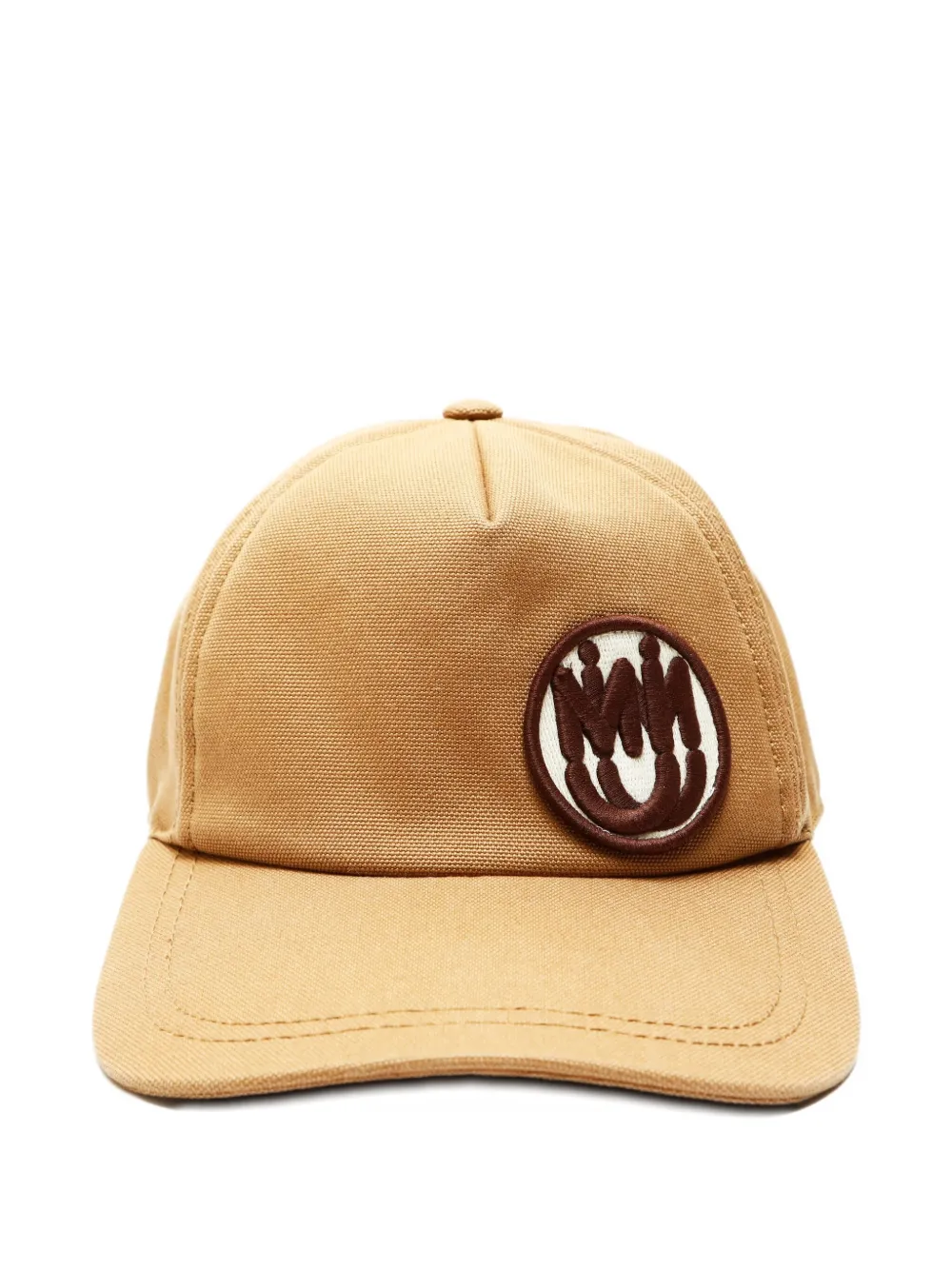 Miu Miu Pre-Owned 2015-2025s logo-patch baseball cap | коричневый | Image 1