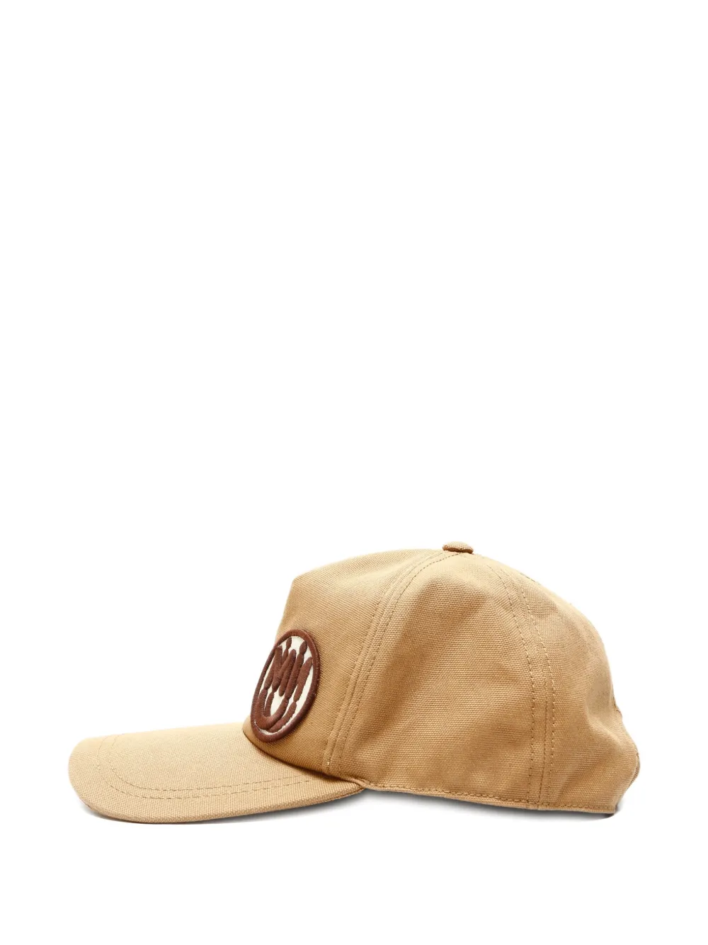 Pre-owned Miu Miu 2015-2025s Logo-patch Baseball Cap In Brown