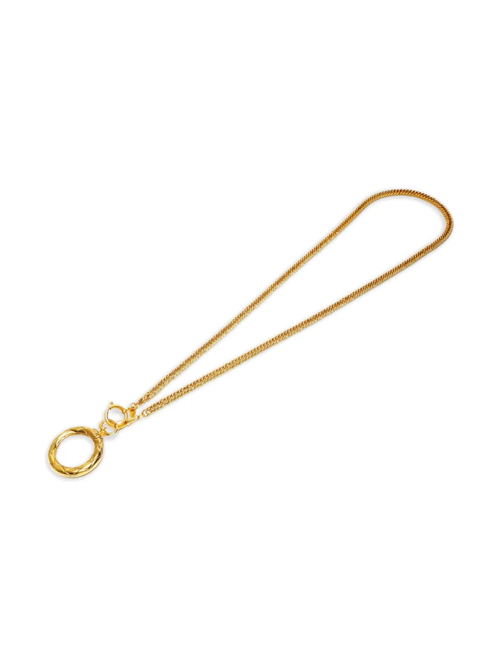 CHANEL Pre-Owned 1980s キルティング ネックレス - ゴールドトーン CHANEL Pre-Owned 1980s キルティング ネックレス - ゴールドトーン