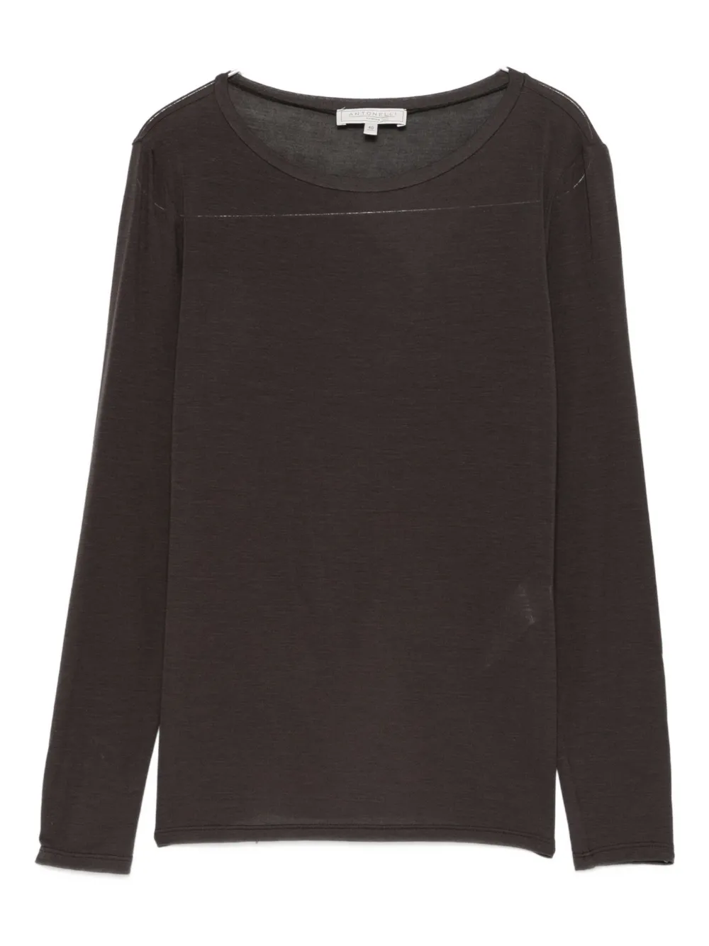 Antonelli long-sleeve top - Marrone