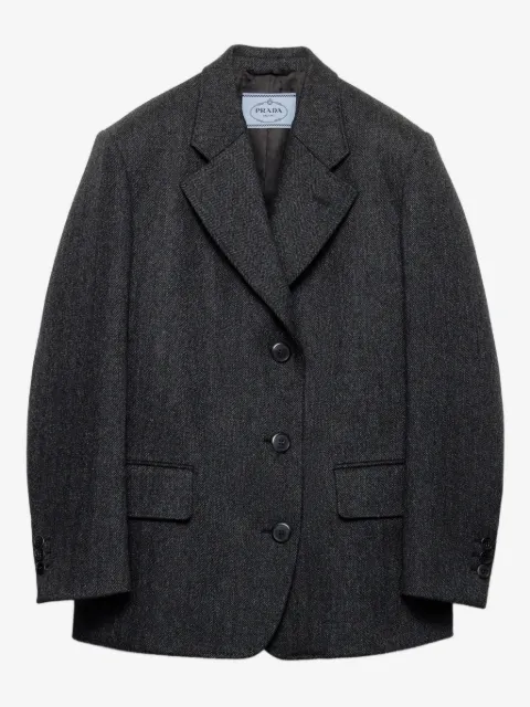 Prada veste boutonnée à motif de chevrons