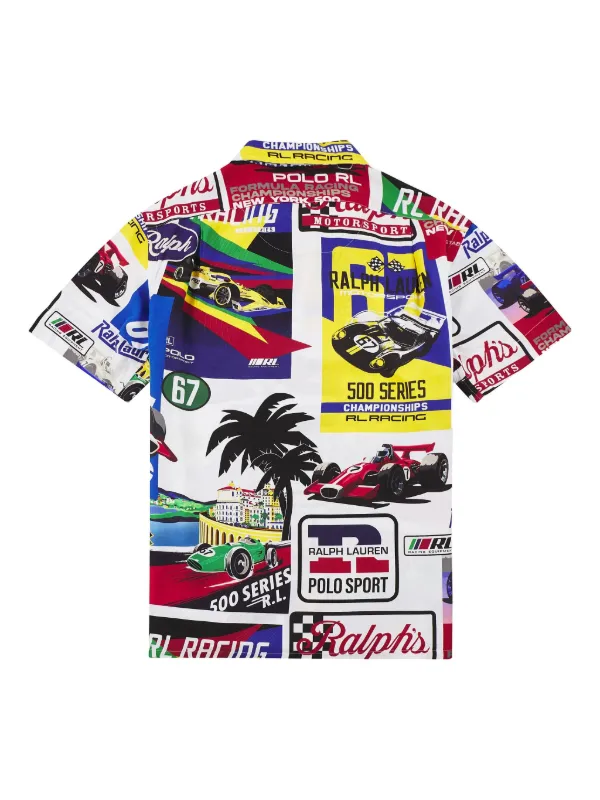 Polo Ralph Lauren racing-print Shirt | White | FARFETCH