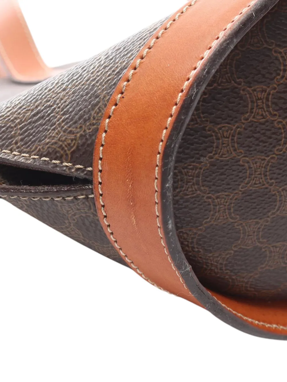 Pre-owned Celine 2000-2025 Macadam Coated Canvas Tote Bag In Brown