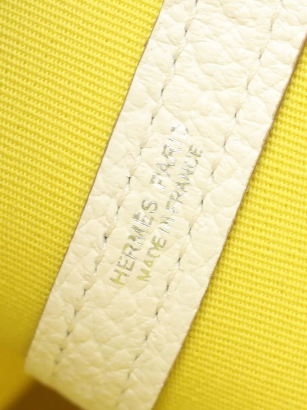 Pre-owned Hermes 2020 Toile And Negonda Garden File 28 Tote Bag In Yellow