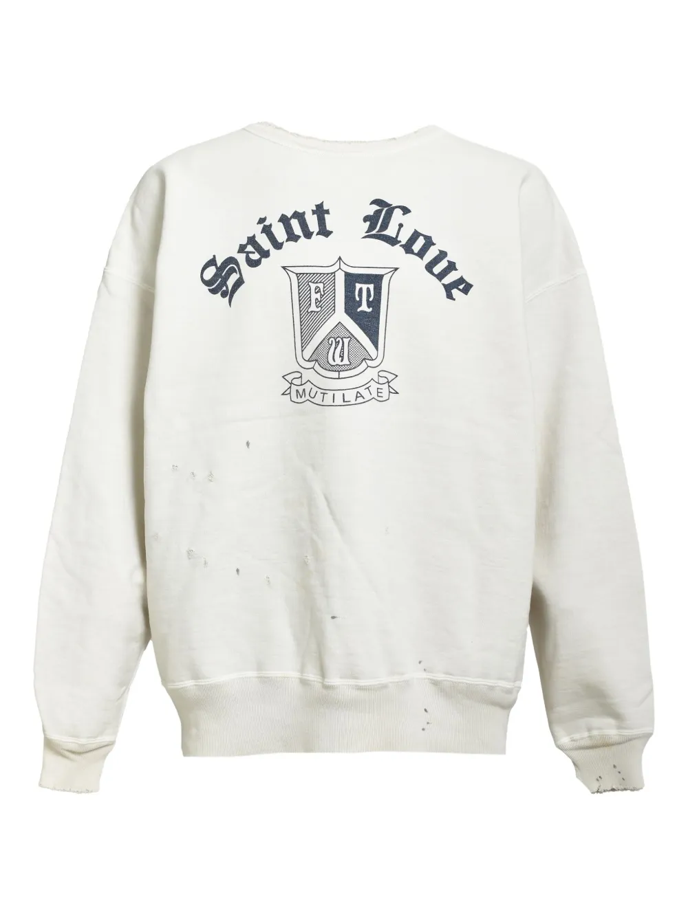 SAINT MXXXXXX sudadera con cuello redondo | blanco | Image 1