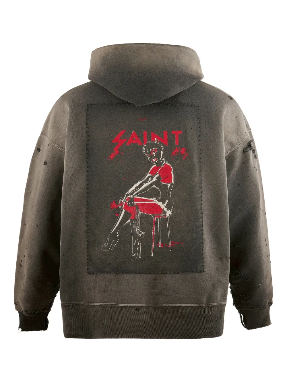 SAINT MXXXXXX Hoodie met print Zwart