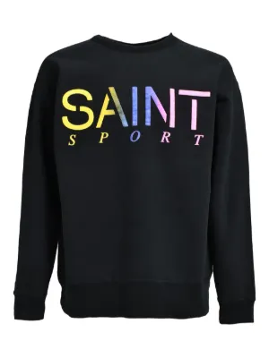 y*0様 【Saint Mxxxxxx】 25ss ロゴスウェット XL SAINT MXXXXXX logo-print Cotton Sweatshirt | Grey | FARFETCH