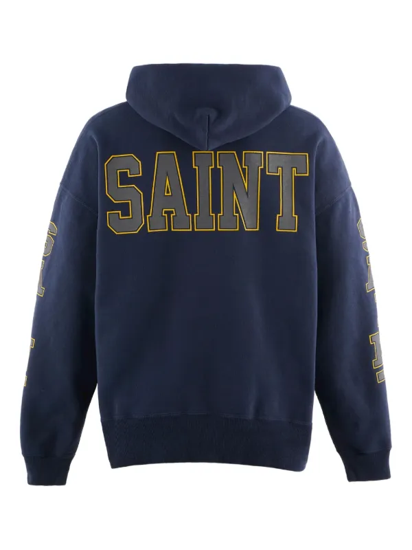 SAINT MXXXXXX Printed Hoodie | Blue | FARFETCH ZA