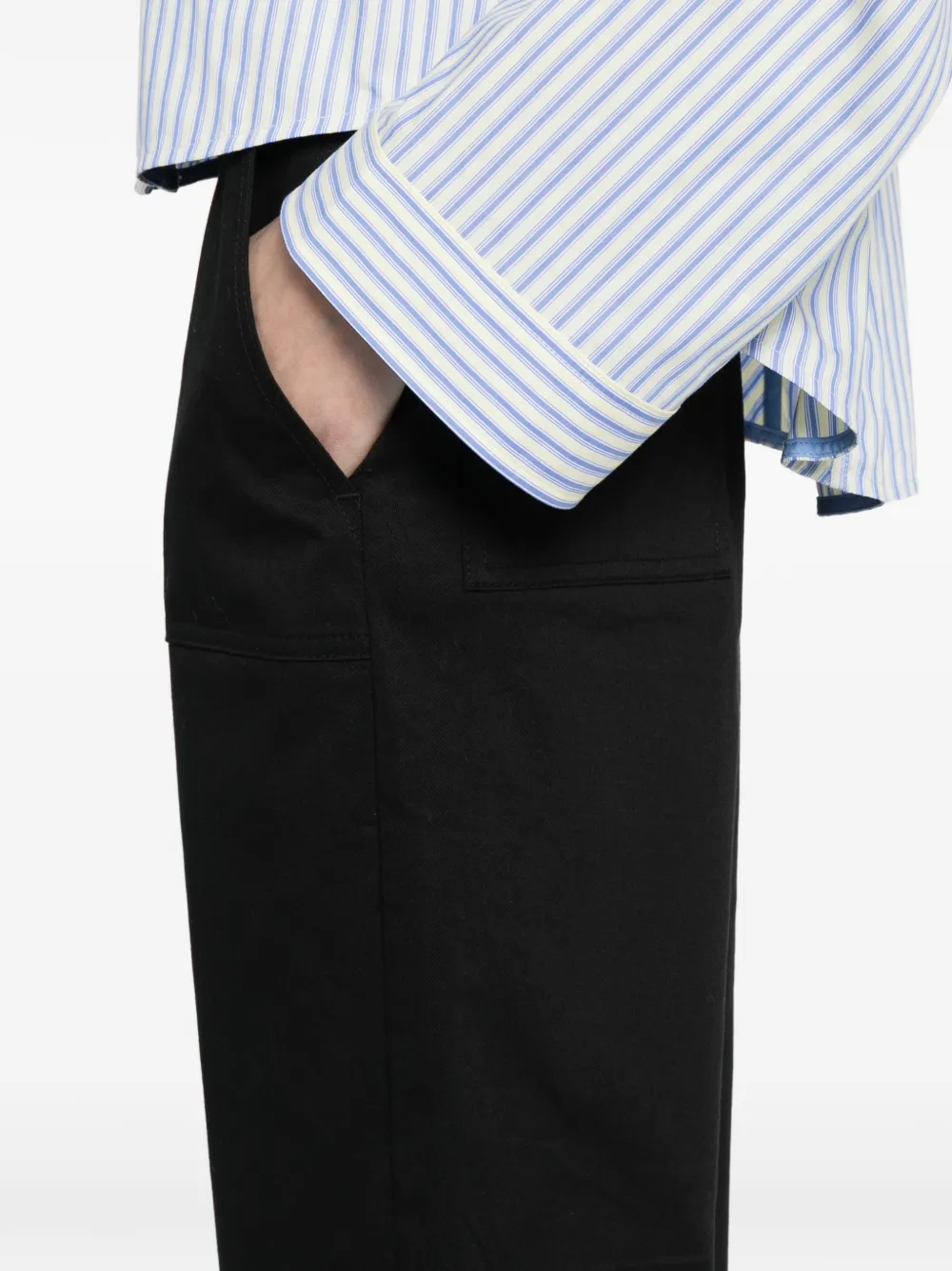 To b. by agnès b. Cropped broek Zwart