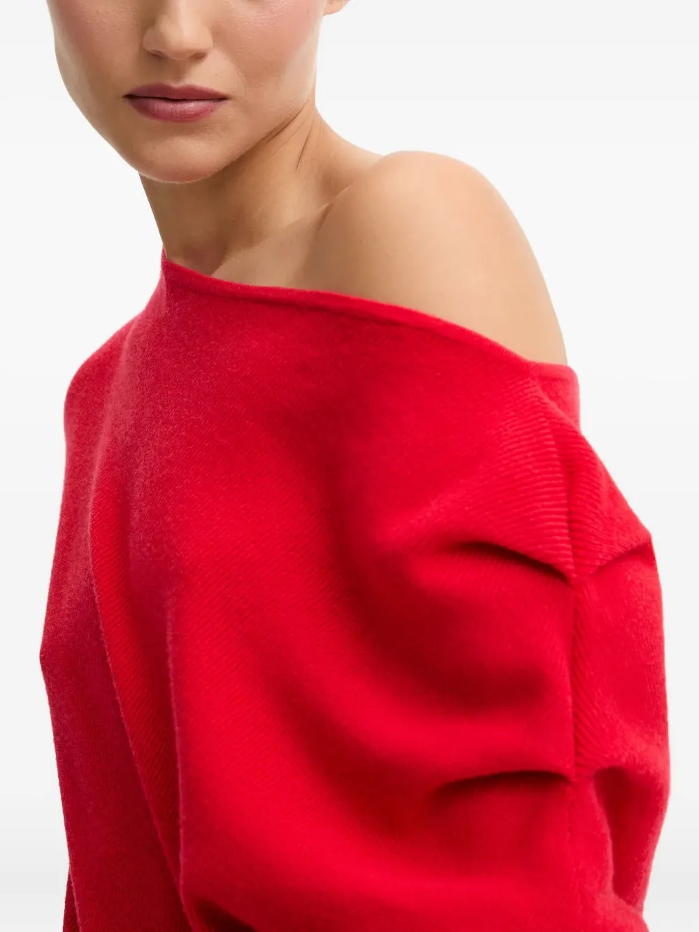 Never Fully Dressed One-shoulder Midi Dress In Red