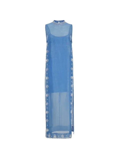 ALEMAIS Yasmeen bead-embellishment midi dress