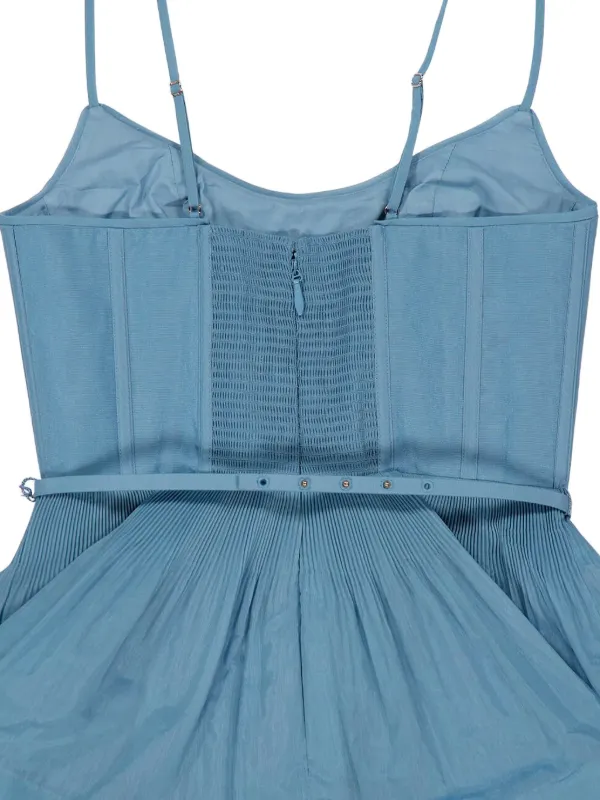 Zimmermann Pleated Tiered Midi Dress | Deep Blue | Size 3