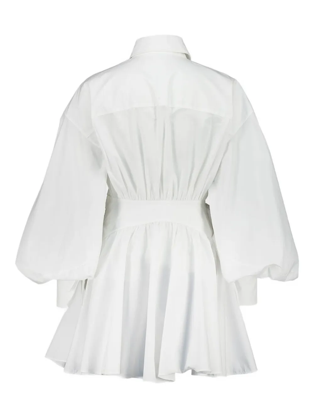 ZIMMERMANN balloon-sleeve tie mini dress - Wit