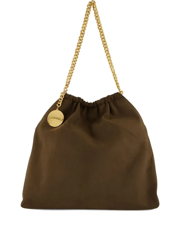 Stella McCartney Medium Falabella Chain Drawstring Shoulder Bag in Brown