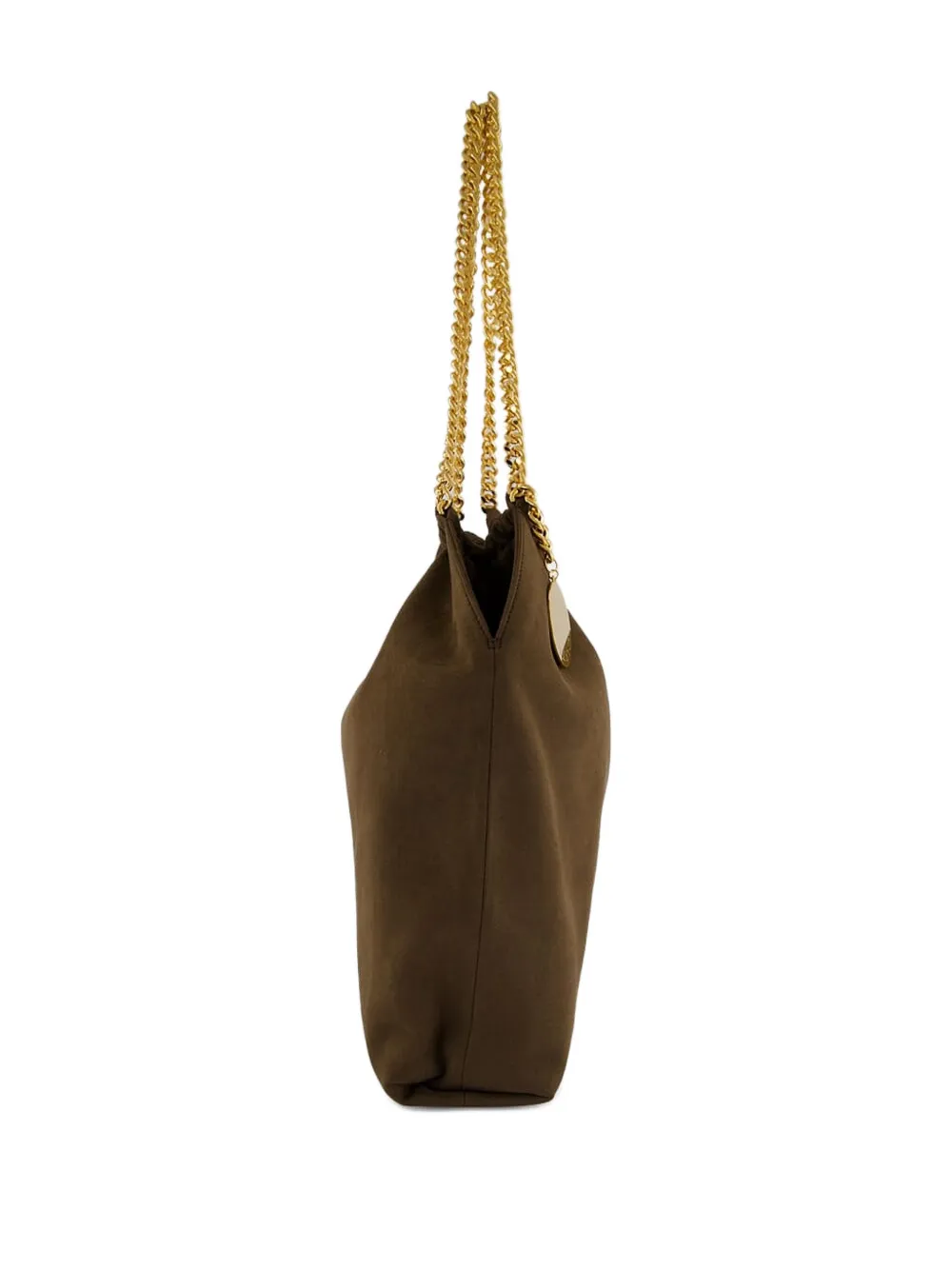 Stella Mccartney Medium Falabella Chain Drawstring Shoulder Bag In Brown