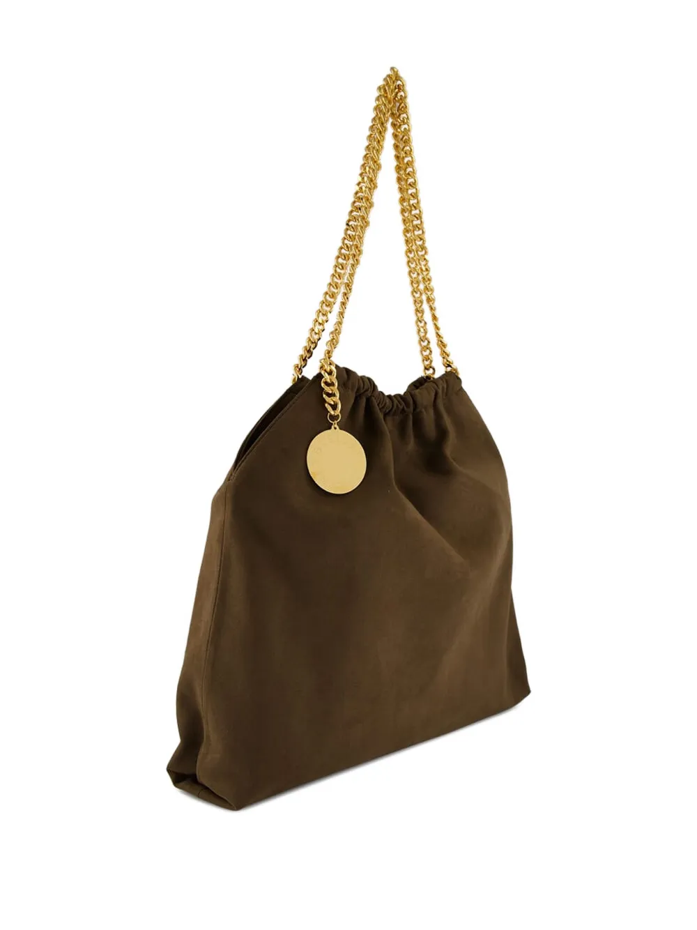 Stella Mccartney Medium Falabella Chain Drawstring Shoulder Bag In Brown