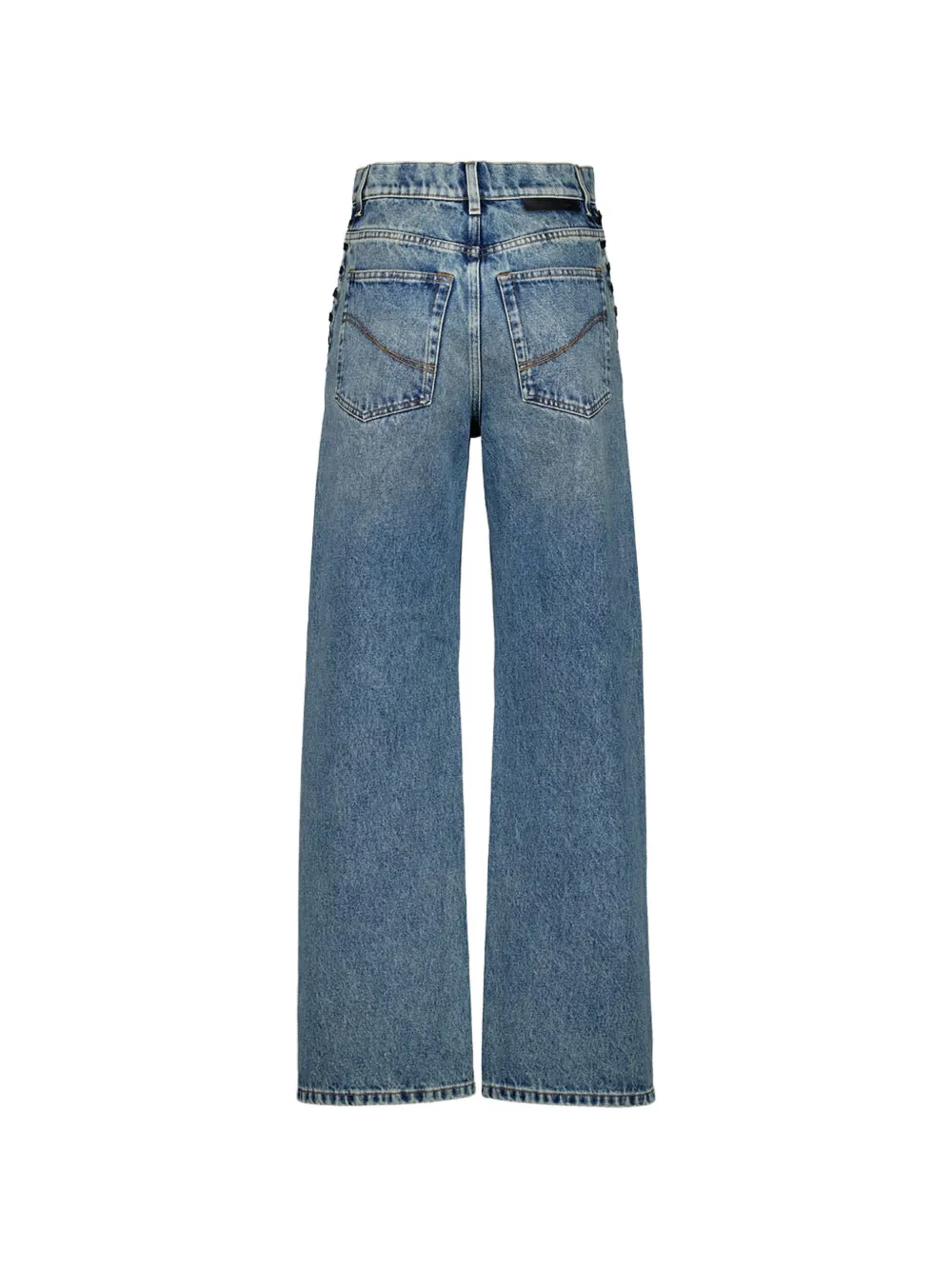 Stella McCartney wide-leg lace-up jeans - Blauw