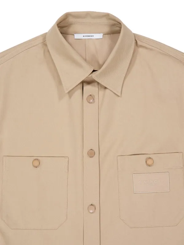 Givenchy short-sleeve Cotton Shirt | Neutrals | FARFETCH