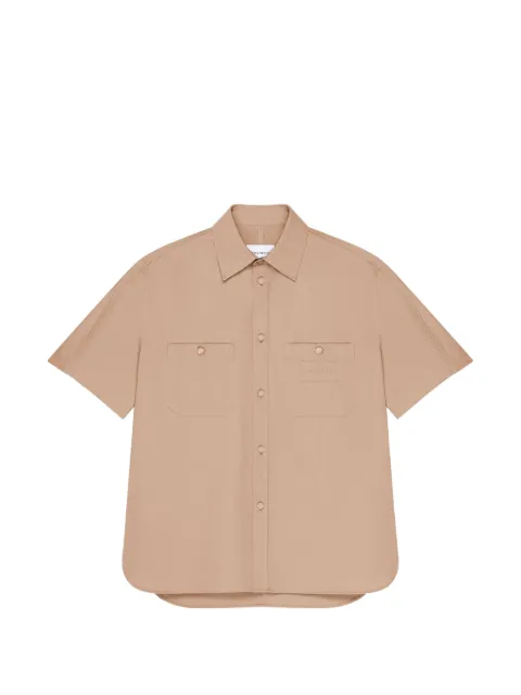 Givenchy couture seam shirt in cotton with logo patch