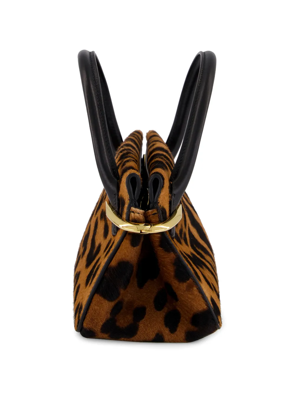 Givenchy Pinch mini-tas met luipaardpatroon en pony-effect Beige