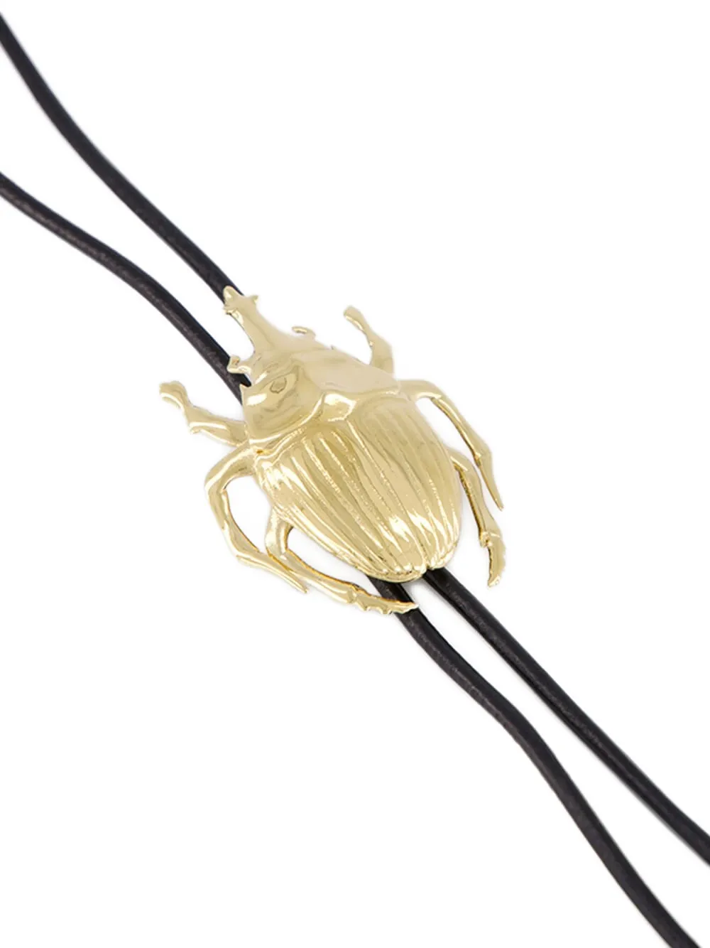 La DoubleJ scarab-motif cow tie necklace - Goud