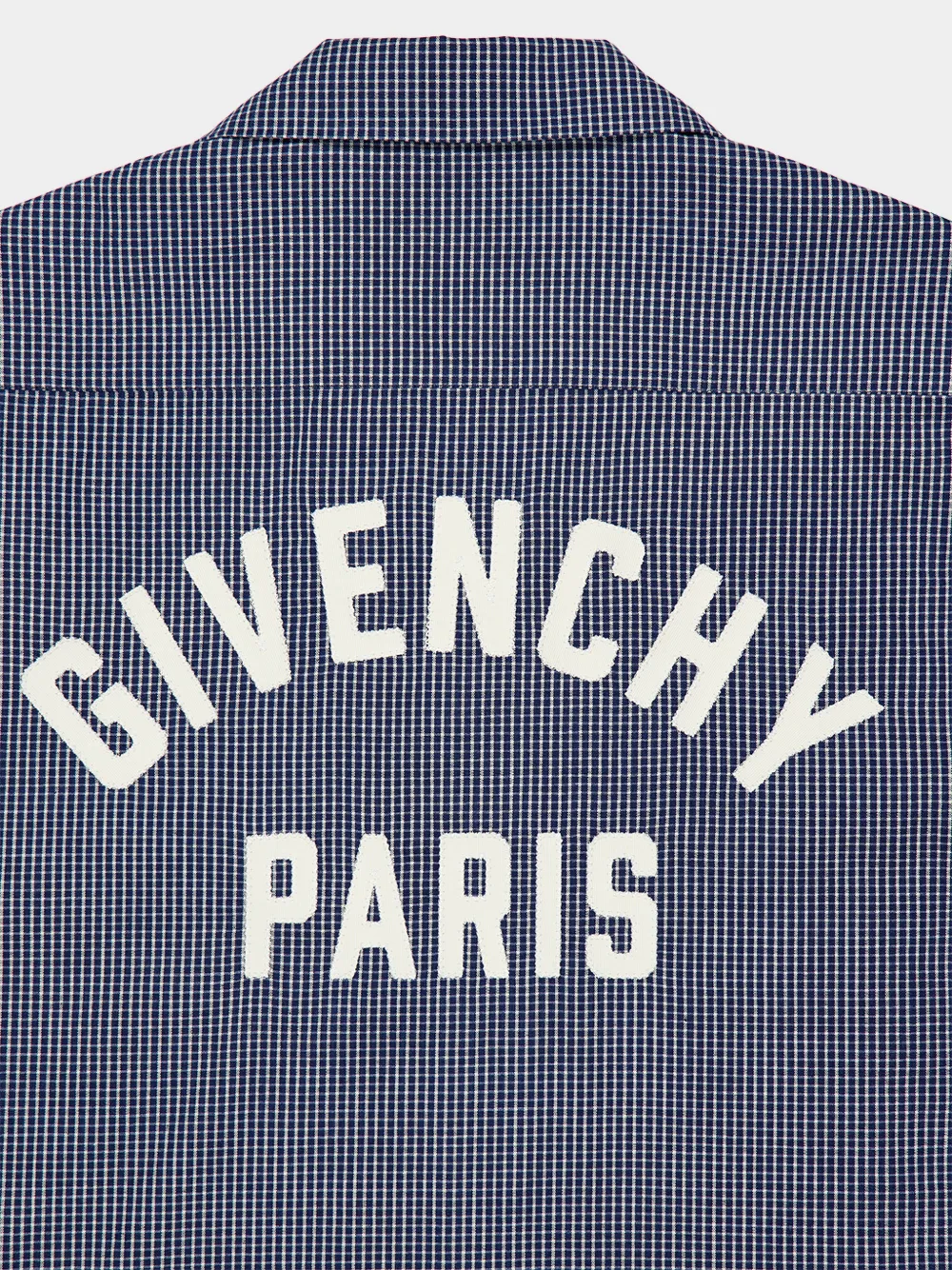 Givenchy Overhemd met gingham-ruit en logo-applicatie Blauw