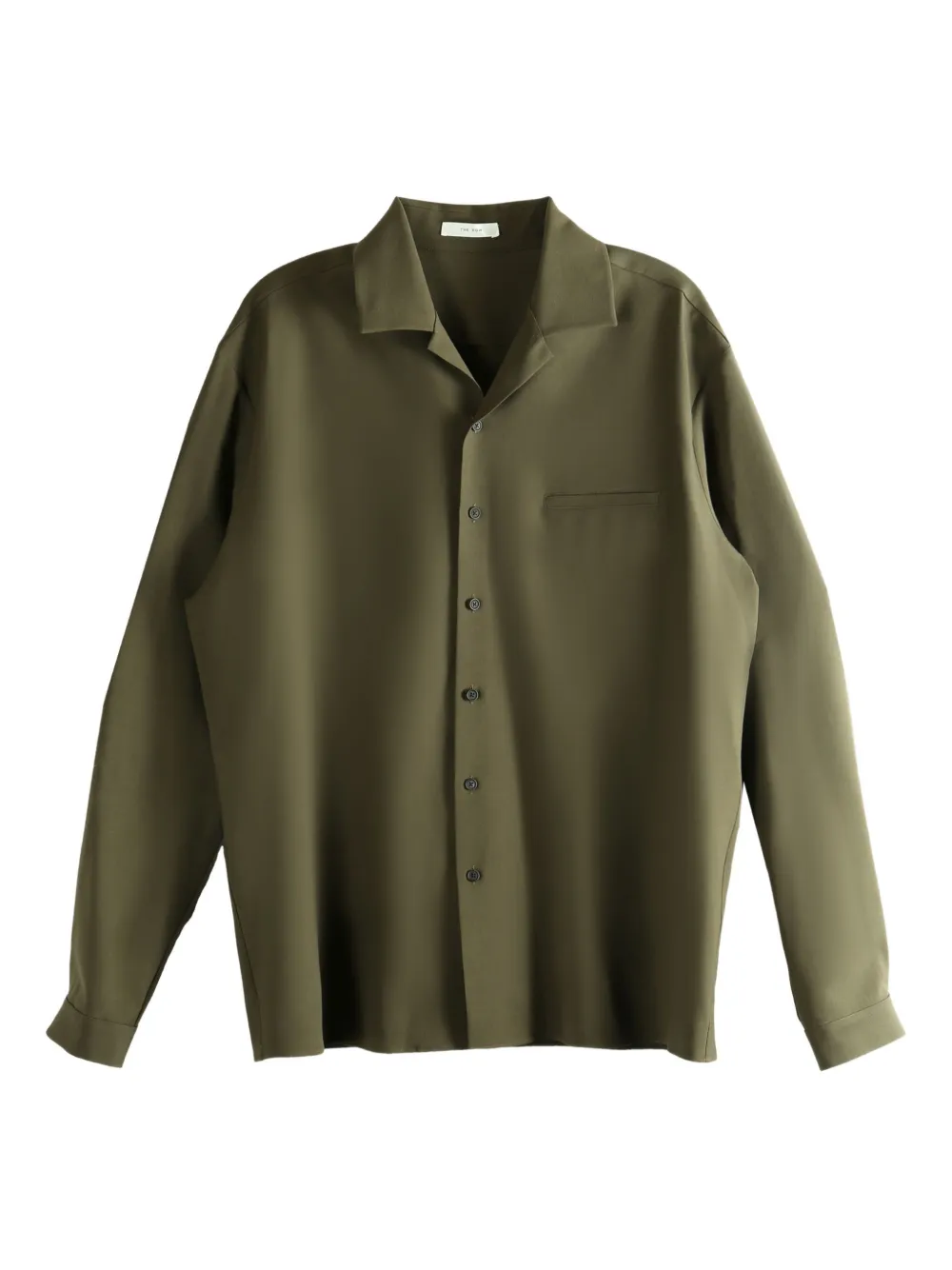 The Row Kanta Wool Shirt In Green