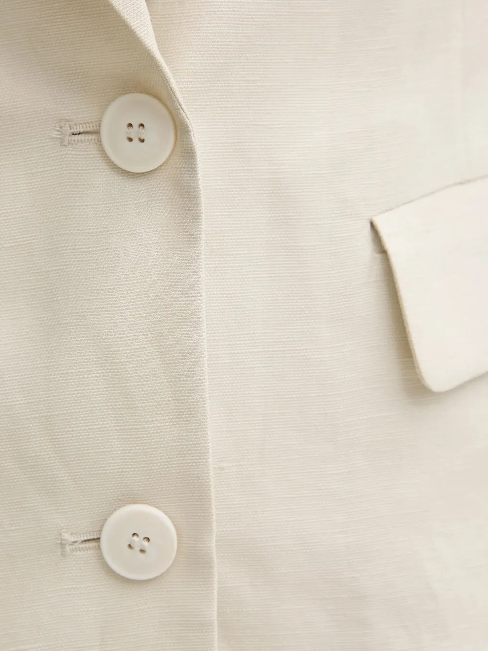 Benetton Single-breasted Blazer In Neutral